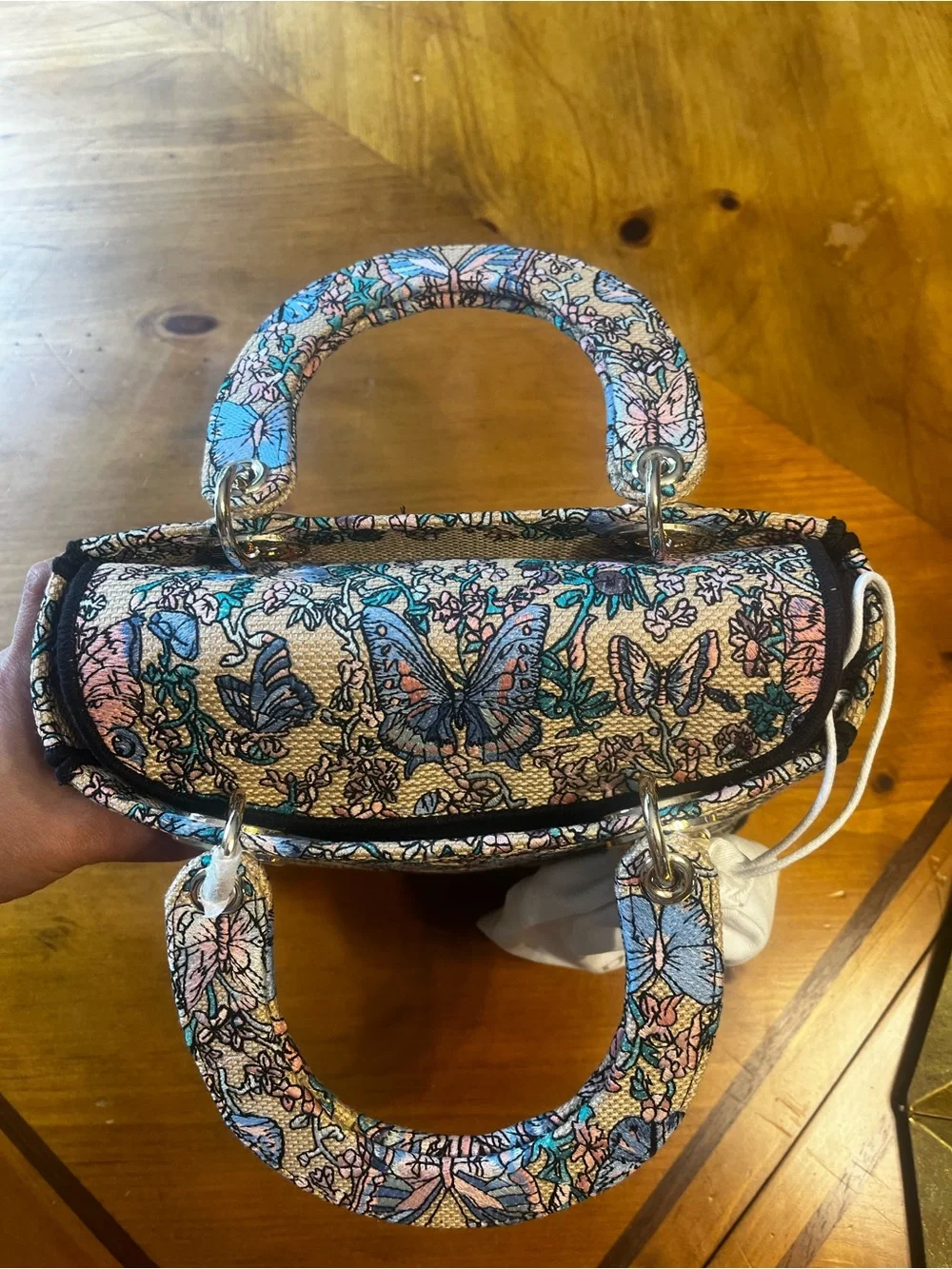 Floral Embroidered Tote Bag - Multicolor